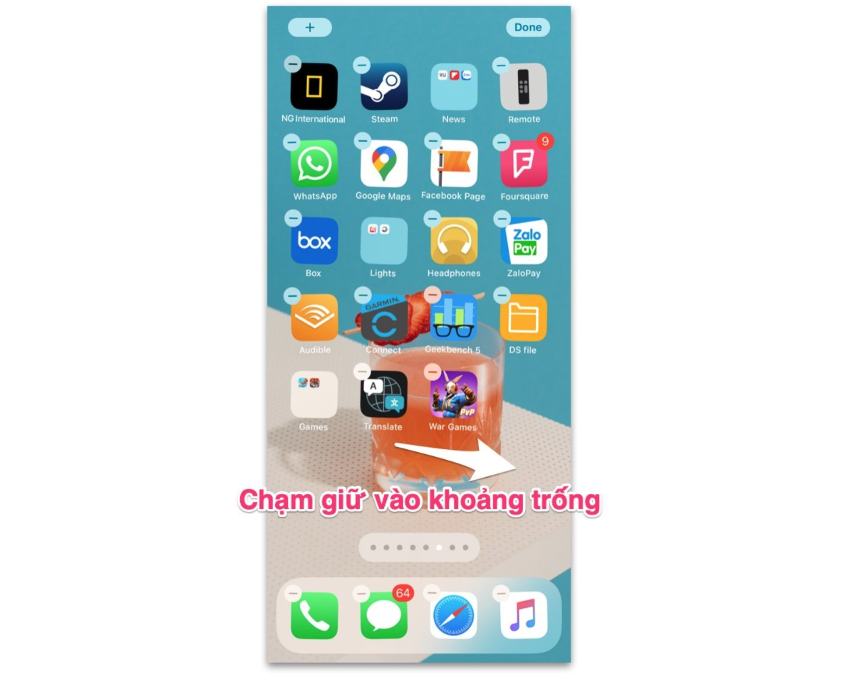 Di chuyển app, xoá app