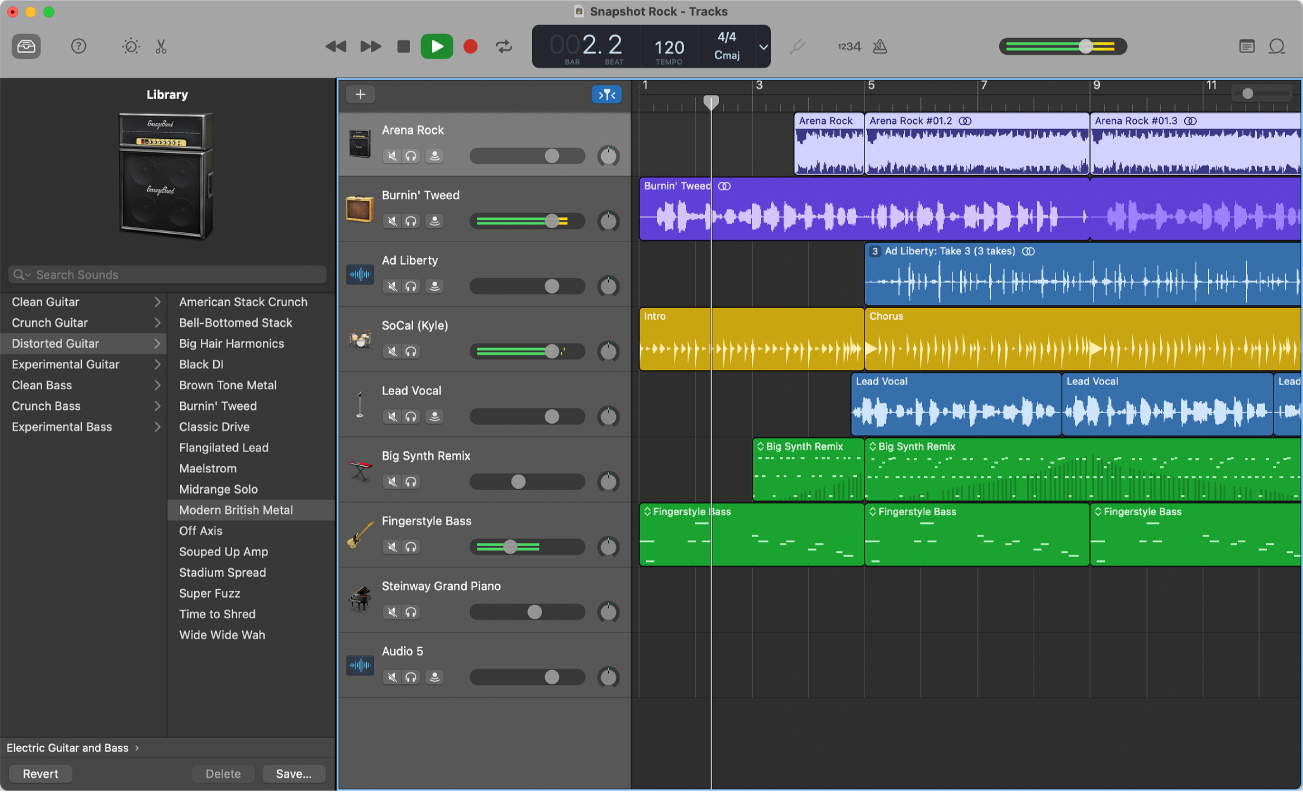 Ghi âm trên Macbook bằng GarageBand